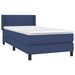Pat box spring cu saltea, albastru, 90x200 cm, textil - WALTI WALTI