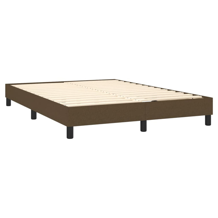 Pat box spring cu saltea, maro închis, 140x200 cm, textil - WALTI WALTI