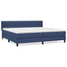 Pat box spring cu saltea, albastru, 200x200 cm, textil - WALTI WALTI