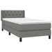 Pat box spring cu saltea, gri închis, 80x200 cm, textil - WALTI WALTI