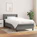 Pat box spring cu saltea, gri închis, 80x200 cm, textil - WALTI WALTI