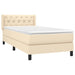 Pat box spring cu saltea, crem, 80x200 cm, textil - WALTI WALTI