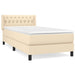 Pat box spring cu saltea, crem, 90x190 cm, textil - WALTI WALTI