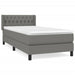 Pat box spring cu saltea, gri închis, 90x200 cm, textil - WALTI WALTI