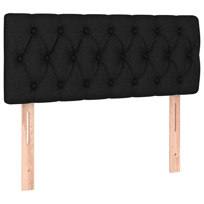 Pat box spring cu saltea, negru, 90x200 cm, textil - WALTI WALTI