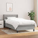 Pat box spring cu saltea, gri deschis, 100x200 cm, textil - WALTI WALTI