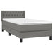 Pat box spring cu saltea, gri închis, 100x200 cm, textil - WALTI WALTI