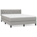 Pat box spring cu saltea, gri deschis, 140x190 cm, textil - WALTI WALTI
