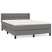 Pat box spring cu saltea, gri închis, 140x200 cm, textil - WALTI WALTI