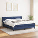 Pat continental cu saltea, albastru, 160x200cm, material textil - WALTI WALTI