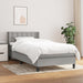Pat continental cu saltea, gri deschis, 80x200 cm, textil - WALTI WALTI