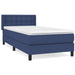 Pat box spring cu saltea, albastru, 80x200 cm, textil - WALTI WALTI