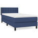 Pat box spring cu saltea, albastru, 90x190 cm, textil - WALTI WALTI