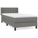 Pat box spring cu saltea, gri închis, 100x200 cm, textil - WALTI WALTI