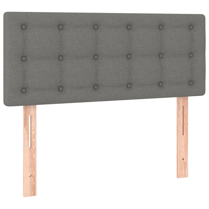 Pat box spring cu saltea, gri închis, 100x200 cm, textil - WALTI WALTI