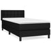 Pat box spring cu saltea, negru, 100x200 cm, textil - WALTI WALTI