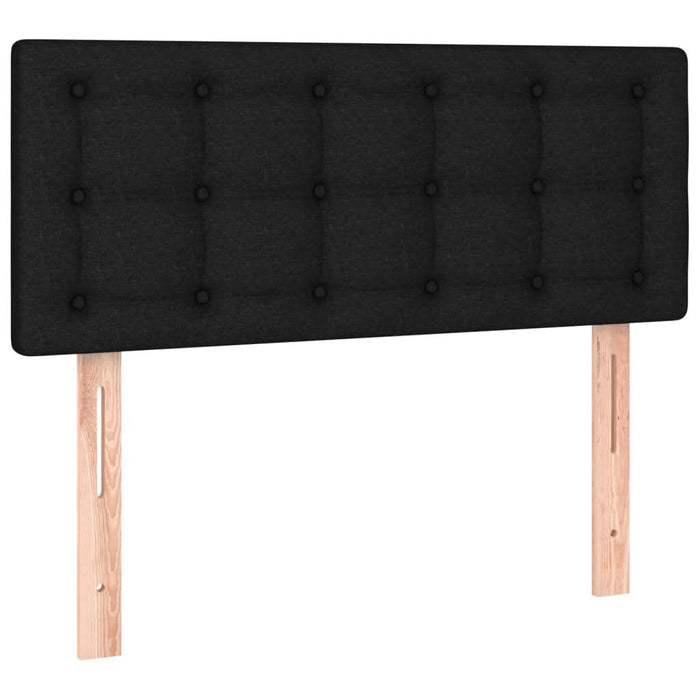 Pat box spring cu saltea, negru, 100x200 cm, textil - WALTI WALTI