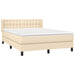 Pat box spring cu saltea, crem, 140x200 cm, textil - WALTI WALTI