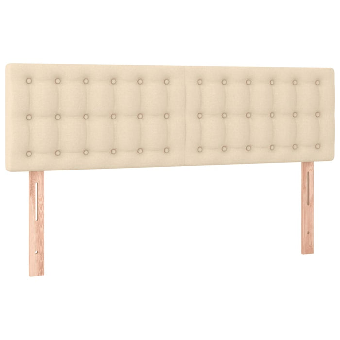 Pat box spring cu saltea, crem, 140x200 cm, textil - WALTI WALTI