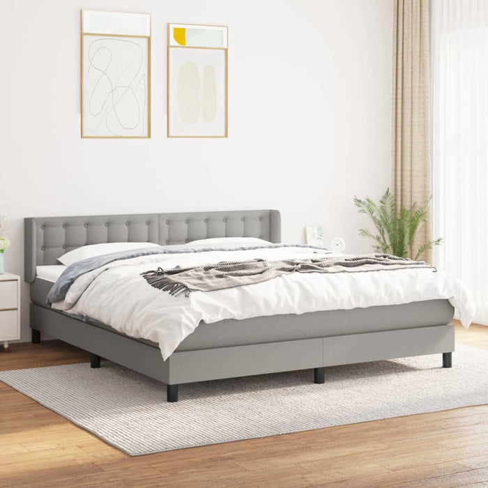 Pat continental, gri deschis, 180x200 cm, material textil - WALTI WALTI
