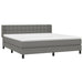Pat box spring cu saltea, gri închis, 180x200 cm, textil - WALTI WALTI