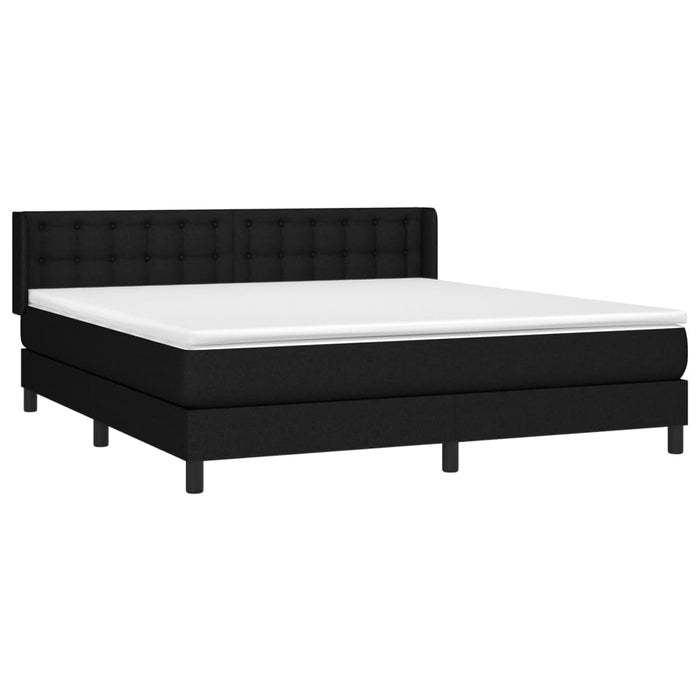 Pat box spring cu saltea, negru, 180x200 cm, catifea - WALTI WALTI