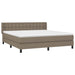 Pat continental cu saltea, gri taupe, 180x200 cm, textil - WALTI WALTI