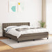 Pat continental cu saltea, gri taupe, 180x200 cm, textil - WALTI WALTI