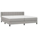 Pat box spring cu saltea, gri deschis, 200x200 cm, textil - WALTI WALTI