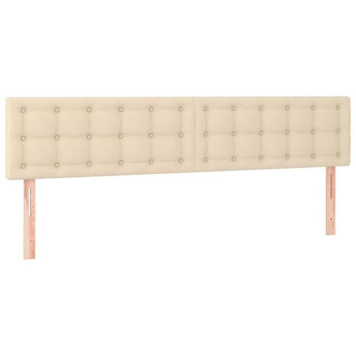 Pat box spring cu saltea, crem, 200x200 cm, textil - WALTI WALTI