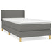 Pat box spring cu saltea, gri închis, 90x190 cm, textil - WALTI WALTI