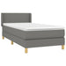 Pat box spring cu saltea, gri închis, 90x200 cm, textil - WALTI WALTI