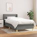 Pat box spring cu saltea, gri închis, 90x200 cm, textil - WALTI WALTI