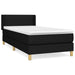 Pat box spring cu saltea, negru, 100x200 cm, textil - WALTI WALTI