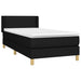 Pat box spring cu saltea, negru, 100x200 cm, textil - WALTI WALTI