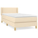 Pat box spring cu saltea, crem, 100x200 cm, textil - WALTI WALTI