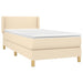 Pat box spring cu saltea, crem, 100x200 cm, textil - WALTI WALTI