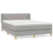 Pat box spring cu saltea, gri deschis, 140x190 cm, textil - WALTI WALTI