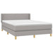Pat box spring cu saltea, gri deschis, 140x190 cm, textil - WALTI WALTI