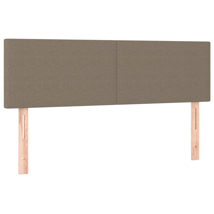 Pat box spring cu saltea, gri taupe, 140x200 cm, textil - WALTI WALTI