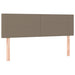Pat box spring cu saltea, gri taupe, 140x200 cm, textil - WALTI WALTI