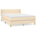 Pat box spring cu saltea, crem, 140x200 cm, textil - WALTI WALTI