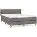 Pat box spring cu saltea, gri închis, 140x200 cm, textil - WALTI WALTI