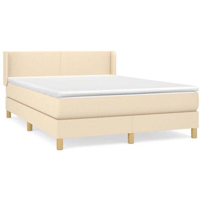 Pat continental cu saltea, crem, 140x200 cm, material textil - WALTI WALTI