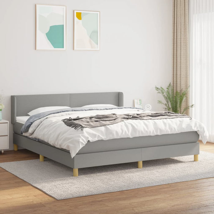 Pat continental, gri deschis, 180x200 cm, material textil - WALTI WALTI