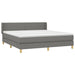 Pat box spring cu saltea, gri închis, 180x200 cm, textil - WALTI WALTI