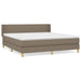 Pat continental cu saltea, gri taupe, 180x200 cm, textil - WALTI WALTI