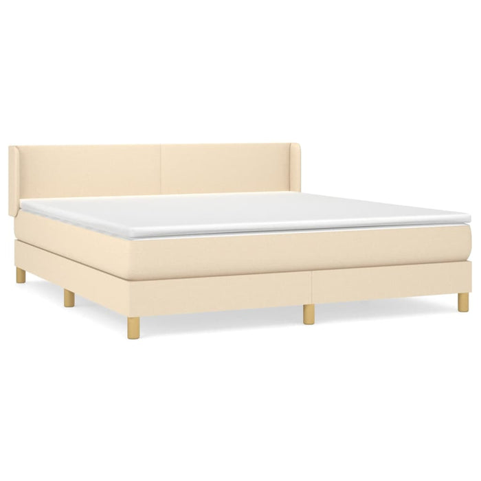 Pat continental cu saltea, crem, 180x200 cm, textil - WALTI WALTI