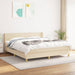 Pat continental cu saltea, crem, 180x200 cm, textil - WALTI WALTI