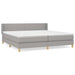 Pat box spring cu saltea, gri deschis, 200x200 cm, textil - WALTI WALTI